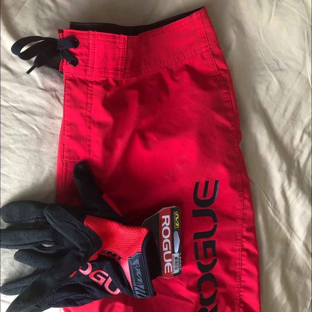 2Rogue shorts, Rogue workout gloves (brand new)